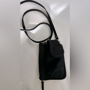 Gap Black Mini Crossbody Bag Zip Closure Pockets as Shown 4" W x 5.5" H x 1" D